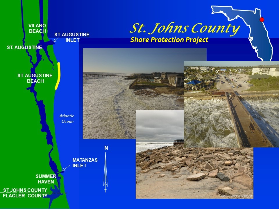 The St. Johns County, FL Shore Protection Project Map